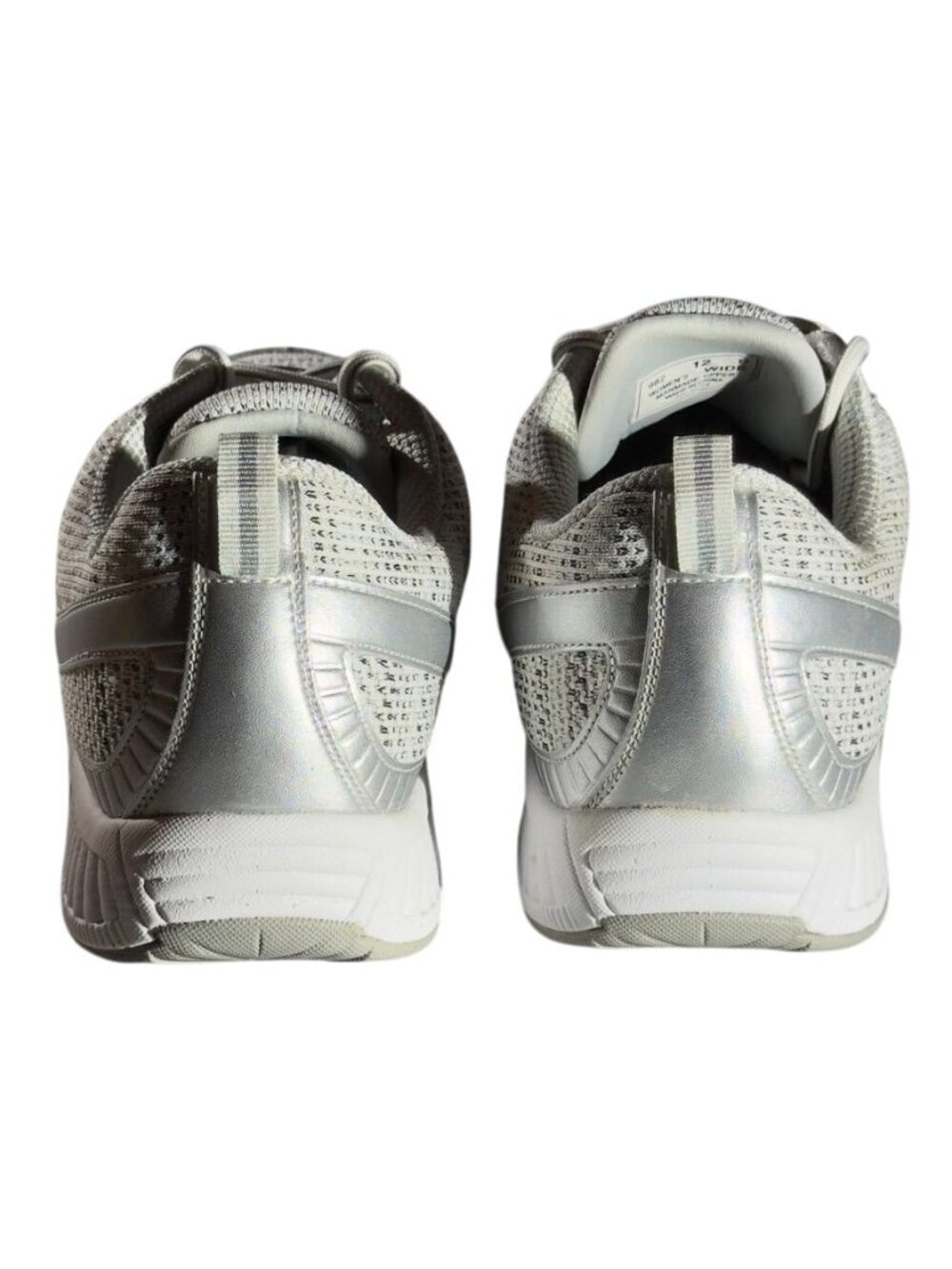 Orthofeet Womens Wide Fit Sneakers Size 12 D Silver/Gray Knit Mesh - Picture 5 of 11